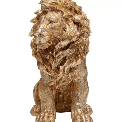 KARE Design Deko & Geschenkartikel-Deko Figur Sitting Lion Gold 42Cm