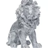 KARE Design Deko & Geschenkartikel-Deko Figur Sitting Lion Silber 42Cm