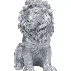 KARE Design Deko & Geschenkartikel-Deko Figur Sitting Lion Silber 42Cm
