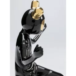 KARE Design Deko & Geschenkartikel-Deko Figur Skating Astronaut Schwarz 21Cm