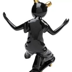 KARE Design Deko & Geschenkartikel-Deko Figur Skating Astronaut Schwarz 21Cm