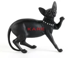 KARE Design Deko & Geschenkartikel-Deko Figur Standing Cat Audrey Schwarz 29Cm