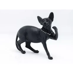 KARE Design Deko & Geschenkartikel-Deko Figur Standing Cat Audrey Schwarz 29Cm
