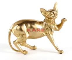 KARE Design Deko & Geschenkartikel-Deko Figur Standing Cat Audrey Gold 29Cm