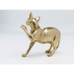 KARE Design Deko & Geschenkartikel-Deko Figur Standing Cat Audrey Gold 29Cm