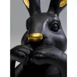 KARE Design Deko & Geschenkartikel-Deko Figur Sweet Rabbit Schwarz 23Cm