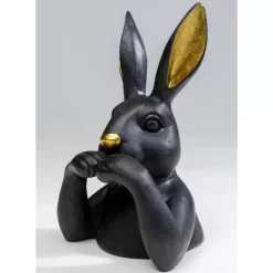 KARE Design Deko & Geschenkartikel-Deko Figur Sweet Rabbit Schwarz 23Cm