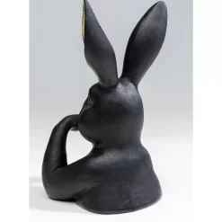 KARE Design Deko & Geschenkartikel-Deko Figur Sweet Rabbit Schwarz 23Cm