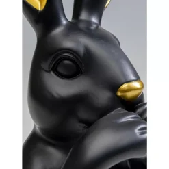 KARE Design Deko & Geschenkartikel-Deko Figur Sweet Rabbit Schwarz 31Cm