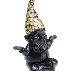 KARE Design Deko & Geschenkartikel-Deko Figur Zwerg Meditation Schwarz Gold 19