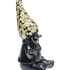 KARE Design Deko & Geschenkartikel-Deko Figur Zwerg Meditation Schwarz Gold 19