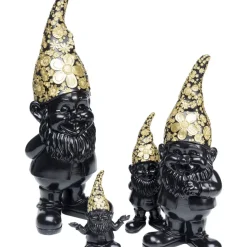 KARE Design Deko & Geschenkartikel-Deko Figur Zwerg Meditation Schwarz Gold 19