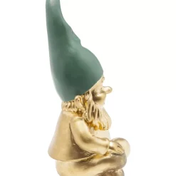 KARE Design Deko & Geschenkartikel-Deko Figur Zwerg Sitting Gold Grun 19Cm