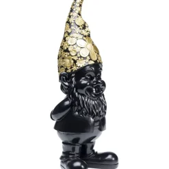 KARE Design Deko & Geschenkartikel-Deko Figur Zwerg Standing Schwarz Gold 61Cm
