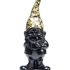 KARE Design Deko & Geschenkartikel-Deko Figur Zwerg Standing Schwarz Gold 46Cm