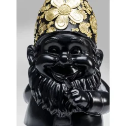 KARE Design Deko & Geschenkartikel-Deko Figur Zwerg Standing Schwarz Gold 46Cm