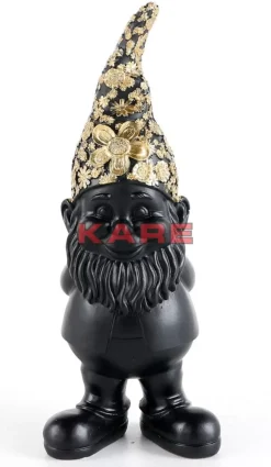 KARE Design Deko & Geschenkartikel-Deko Figur Zwerg Standing Schwarz Gold 30Cm