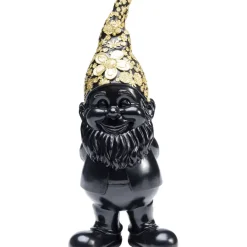 KARE Design Deko & Geschenkartikel-Deko Figur Zwerg Standing Schwarz Gold 30Cm