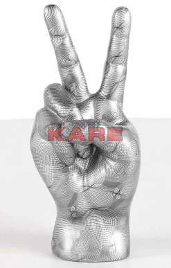 KARE Design Deko & Geschenkartikel-Deko Hand Victory Grau