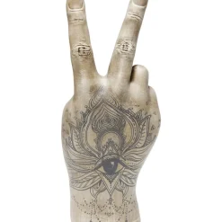 KARE Design Deko & Geschenkartikel-Deko Hand Victory Tattoo Eye 36Cm