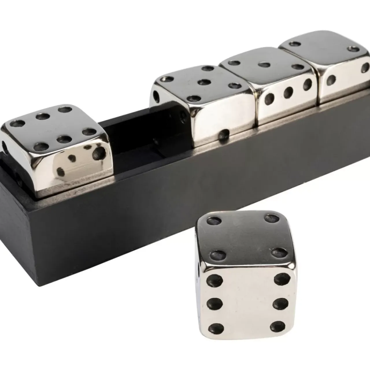 KARE Design Sonstiges & Zubehör Accessoires-Deko Objekt Dices Silber 20X6Cm