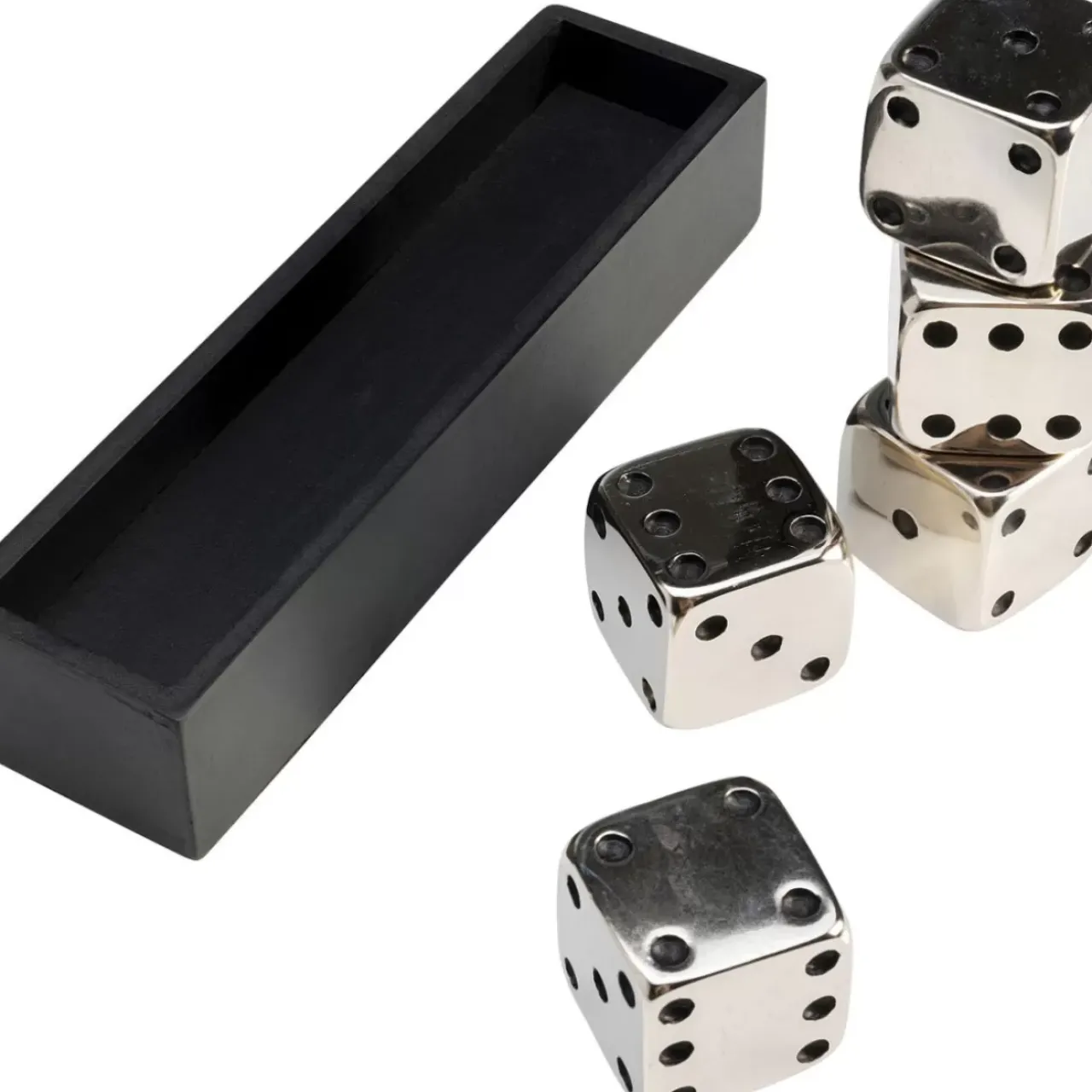 KARE Design Sonstiges & Zubehör Accessoires-Deko Objekt Dices Silber 20X6Cm
