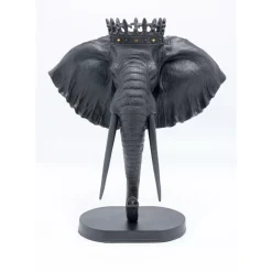KARE Design Deko & Geschenkartikel-Deko Objekt Elephant Royal Schwarz 57Cm
