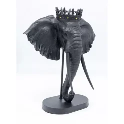 KARE Design Deko & Geschenkartikel-Deko Objekt Elephant Royal Schwarz 57Cm
