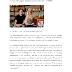 KARE Design Deko & Geschenkartikel-Deko Objekt Kissing Rabbit And Dog Silber