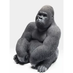KARE Design Deko & Geschenkartikel-Deko Objekt Monkey Gorilla Side Medium Schwarz