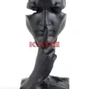 KARE Design Deko & Geschenkartikel-Deko Objekt Quiet Face Schwarz 31Cm