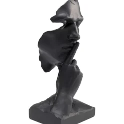 KARE Design Deko & Geschenkartikel-Deko Objekt Quiet Face Schwarz 31Cm