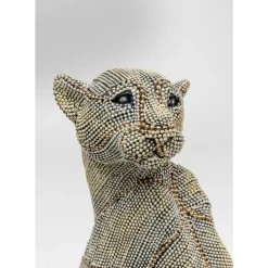 KARE Design Deko & Geschenkartikel-Deko Objekt Sitting Leopard Pearls 42
