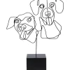 KARE Design Deko & Geschenkartikel-Deko Objekt Wire Dog Faces 38Cm