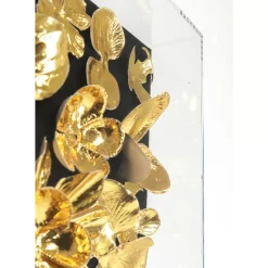 KARE Design Bilder-Deko Rahmen Gold Flower 60X60Cm