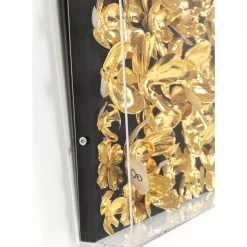 KARE Design Bilder-Deko Rahmen Gold Flower 60X60Cm