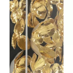 KARE Design Bilder-Deko Rahmen Gold Flower 60X60Cm