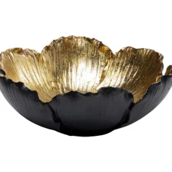 KARE Design Deko & Geschenkartikel-Deko Schale Flower Bloom Schwarz Gold O25Cm