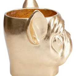 KARE Design Aufbewahrung & Ordnung-Deko Ubertopf Bulldog Gold