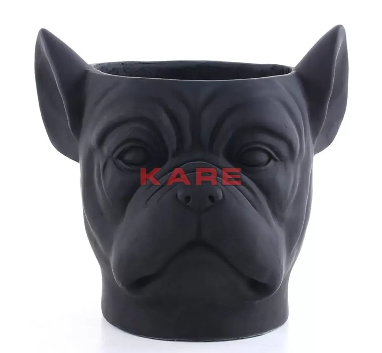 KARE Design Aufbewahrung & Ordnung-Deko Ubertopf Bulldog Schwarz