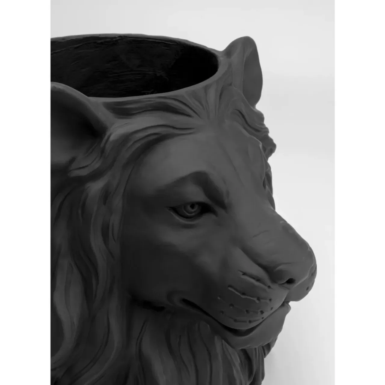 KARE Design Aufbewahrung & Ordnung-Deko Ubertopf Lion Schwarz