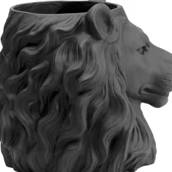 KARE Design Aufbewahrung & Ordnung-Deko Ubertopf Lion Schwarz