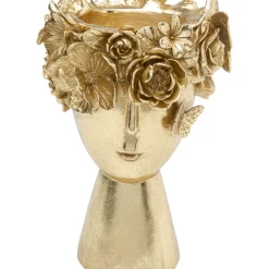 KARE Design Vasen-Deko Vase Flowercrown Gold 20Cm