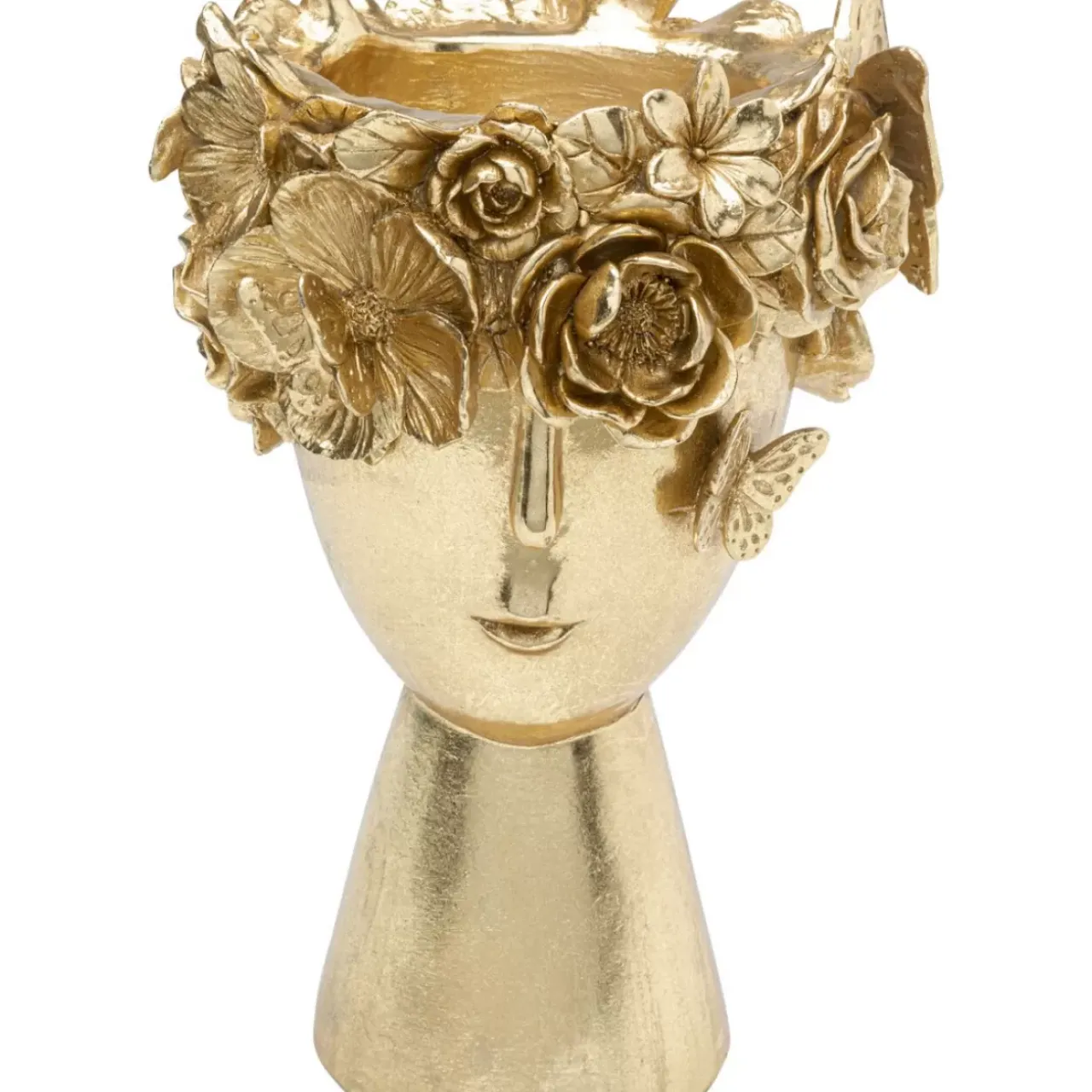 KARE Design Vasen-Deko Vase Flowercrown Gold 20Cm