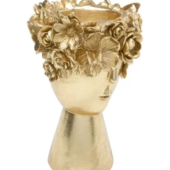 KARE Design Vasen-Deko Vase Flowercrown Gold 20Cm