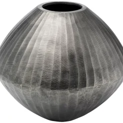 KARE Design Vasen-Deko Vase Sacramento Carving Silber Antik 30Cm