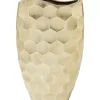 KARE Design Vasen-Deko Vase Sacramento Comb Champagner Gold 59Cm