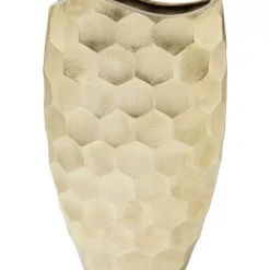 KARE Design Vasen-Deko Vase Sacramento Comb Champagner Gold 59Cm