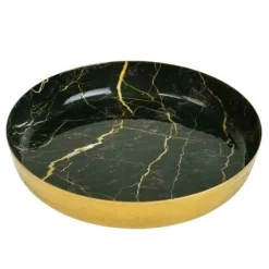 KARE Design Geschirr & Tischaccessoires-Dekoschale Marmoroptik,Eisen