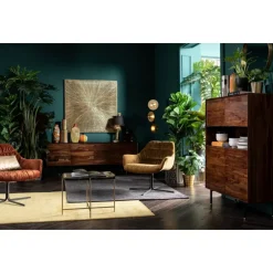 KARE Design Sessel-Drehsessel Bristol Gelb